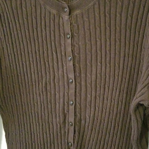 *SOLD* Apt 9 Chocolate Brown Cable Knit Sweater. - Picture 3 of 8